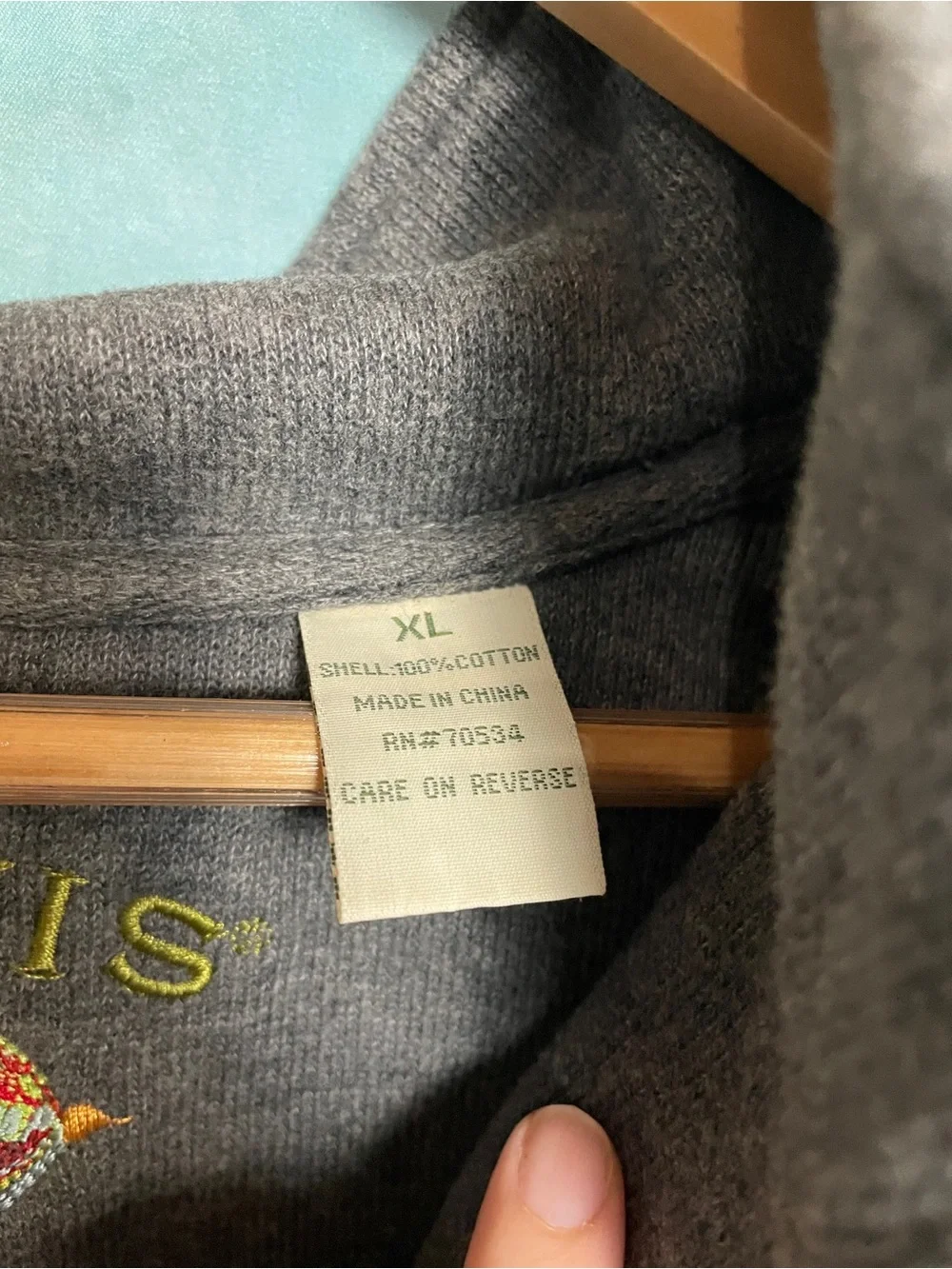 Orvis Men's Charcoal Zip-Up Quarterneck Sweater